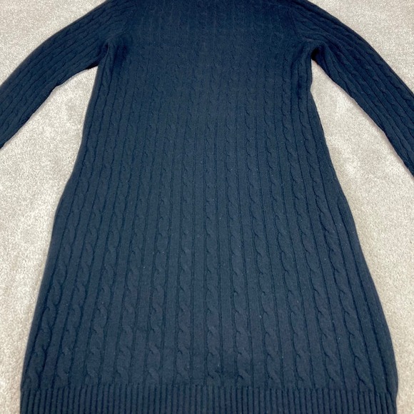 Neiman Marcus Cashmere Duster Cardigan Sweater Women XL Black Cable Knit Classic - Picture 4 of 11